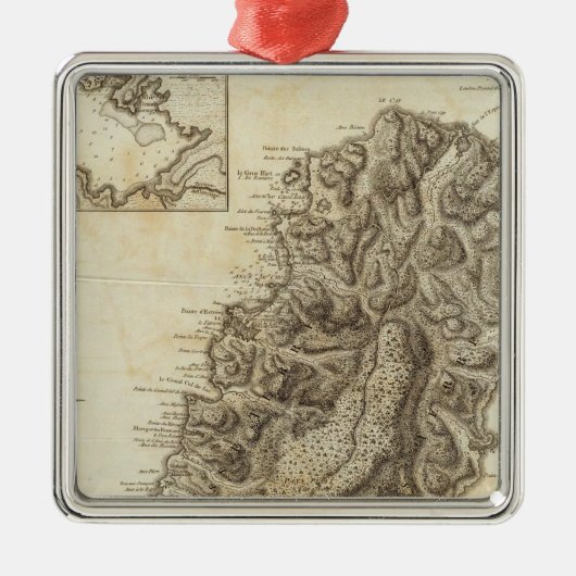 Ornement Carré Argenté Le St Lucia (Devant)