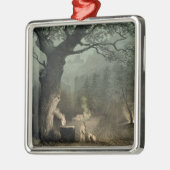 Ornement Carré Argenté Le verger sacré des druides (Gauche)