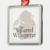 Ornement Carré Argenté Le Whisperer d'écureuil (Gauche)