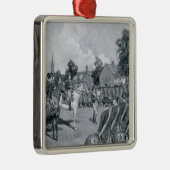 Ornement Carré Argenté Lecture de la déclaration avant Washington (Droite)