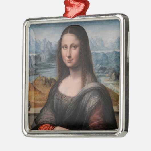 Ornement Carré Argenté Leonardo da Vinci | Mona Lisa (Gauche)