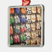 Ornement Carré Argenté Les Clogs Hollandais, (Gauche)