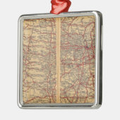 Ornement Carré Argenté Les Etats-Unis 8 (Gauche)