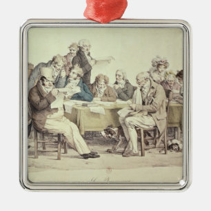 Ornement Carré Argenté Les journaux