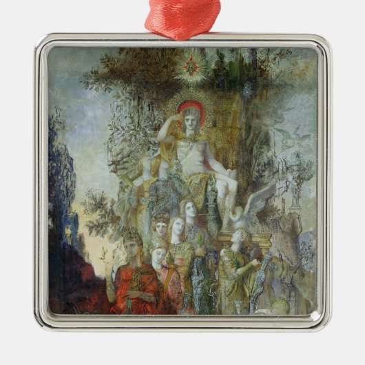 Ornement Carré Argenté Les Muses (Devant)