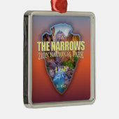 Ornement Carré Argenté Les Narrows (flèche) (Droite)