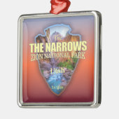 Ornement Carré Argenté Les Narrows (flèche) (Gauche)