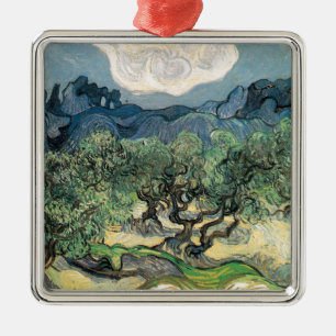 Ornement Carré Argenté Les oliviers, Vincent van Gogh