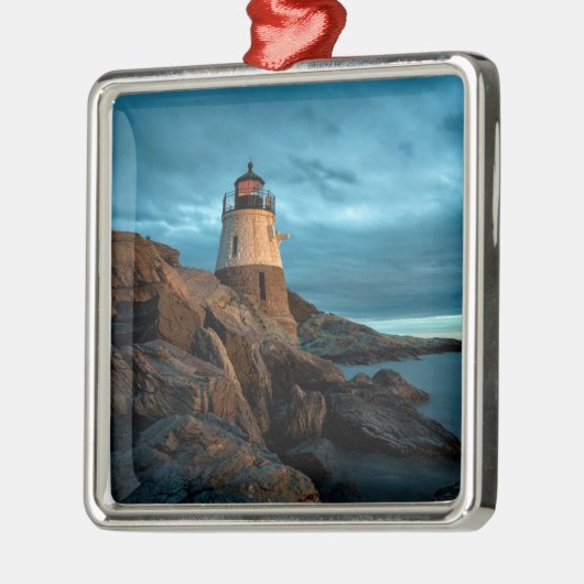 Ornement Carré Argenté Les phares | Phare de Castle Hill (Gauche)