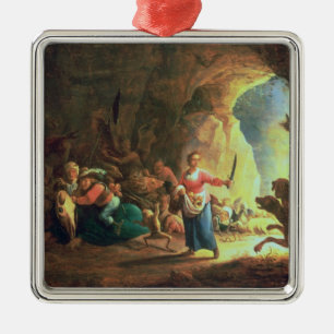 Ornement Carré Argenté Les portes de Hades