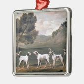 Ornement Carré Argenté Les reins dans un paysage rural (par George Stubbs (Gauche)