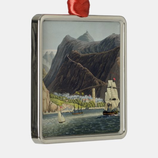 Ornement Carré Argenté Les routes, Ste.Hélène, gravée par Robert Havell ( (Droite)