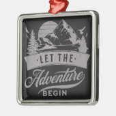 Ornement Carré Argenté Let the adventure begin (Gauche)
