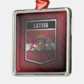 Ornement Carré Argenté Lettonie (Gauche)