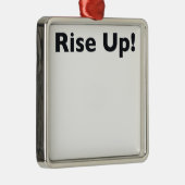 Ornement Carré Argenté Levez-vous ! (Droite)