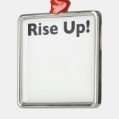 Ornement Carré Argenté Levez-vous ! (Gauche)