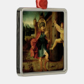 Ornement Carré Argenté L'expulsion du saint Roch de Rome (Droite)