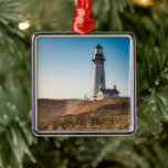 Ornement Carré Argenté Lighthouses | Yaquina Head Lighthouse<br><div class="desc">This amazing Getty Images photo the Yaquina Head Lighthouse at the sunset.</div>
