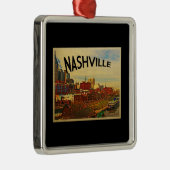 Ornement Carré Argenté Ligne du Tennessee (Droite)