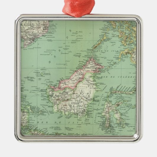 Ornement Carré Argenté L'Indonésie, Malaisie (Devant)