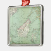 Ornement Carré Argenté L'Indonésie, Malaisie (Gauche)