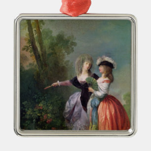 Ornement Carré Argenté L'intermédiaire, 1780