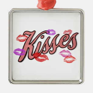 ORNEMENT CARRÉ ARGENTÉ LIP KISSES