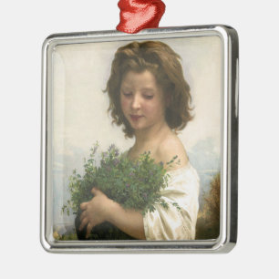 Ornement Carré Argenté Little Esmeralda par William-Adolphe Bouguereau