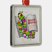 Ornement Carré Argenté Livre Worm (Droite)