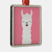 Ornement Carré Argenté Llama alpaga (Droite)