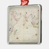 Ornement Carré Argenté L'Océan Indien (Gauche)