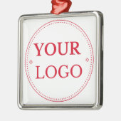 Ornement Carré Argenté Logo d'entreprise moderne (Gauche)