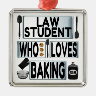 Ornement Carré Argenté Lois Étudiantes Baking