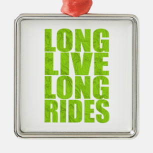 Ornement Carré Argenté Long Live Long Rides (Topo)