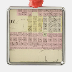 Ornement Carré Argenté Loup City, Nebraska