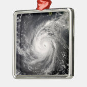 Ornement Carré Argenté L'ouragan Norbert au Mexique (Gauche)