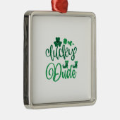 Ornement Carré Argenté Lucky Dude (Droite)