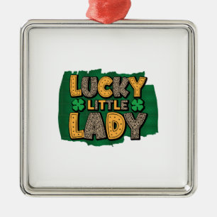 Ornement Carré Argenté Lucky Little Lady