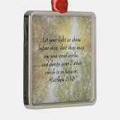 Ornement Carré Argenté Lumière Du Soleil À Travers L'Automne Sugar Maples (Droite)