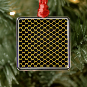 Ornement Carré Argenté M Mat de bureau en or avec style moderne de point 