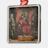 Ornement Carré Argenté Macbeth instruisant les meurtriers (Gauche)