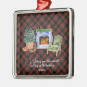 Ornement Carré Argenté MacDuff Chasse Moderne Original Tartan écossais (Gauche)