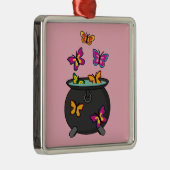 Ornement Carré Argenté Magical Butterflies from a cauldron (Droite)