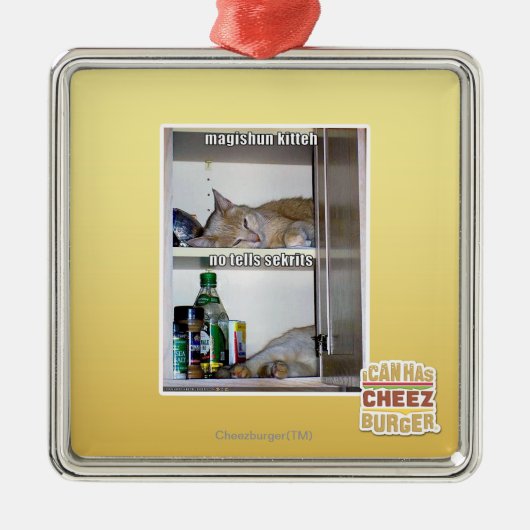 Ornement Carré Argenté Magishun Kitteh (Devant)