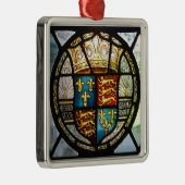 Ornement Carré Argenté Manteau royal de Tudor de verre souillé de Henry (Droite)