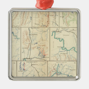 Ornement Carré Argenté Marche Atlanta-Savannah