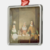 Ornement Carré Argenté Maria douce comme Josephine (Gauche)