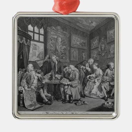 Ornement Carré Argenté Mariage un mode de La (Devant)