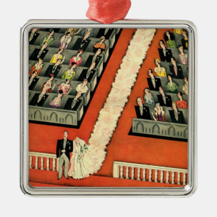 Ornement Carré Argenté Mariage vintage, Mariée Art Déco et mariée nouvell