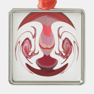 Ornement Carré Argenté Maroon Majesty : Rustic Radiance Texté Africain